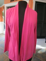 Talbots Bright Pink Fuschia Swing Wrap Jacket Size Large Worn Large - $19.99