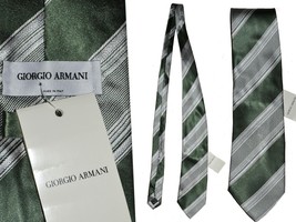 ARMANI Cravatta Uomo 100% Seta Made In Italy AR39 T0P - £42.15 GBP