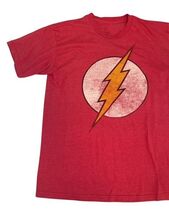 DC Comics The Flash Logo T Shirt Mens M Red Distressed Graphic Tee image 2