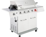Stainless Steel 5 Gas Grill With Rotisserie Kit, Sear Side Burner Outdoo... - £516.41 GBP