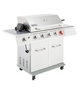 Stainless Steel 5 Gas Grill With Rotisserie Kit, Sear Side Burner Outdoo... - £505.11 GBP