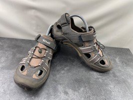 Teva Sandals Men 9 M Ominium Shoes Gray Leather Slip on Hiking outdoor F... - $520.40 MXN
