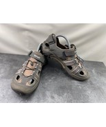 Teva Sandals Men 9 M Ominium Shoes Gray Leather Slip on Hiking outdoor F... - $37.78 CAD