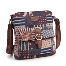 Annmouler Vintage Women  Bag Fabric Crossbody Bag  Designer Handbag Purse Woman  - £64.52 GBP
