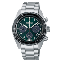 Seiko Prospex Speedtimer 39 MM Stainless Steel Green Dial Solar Watch - SSC933P1 - £281.73 GBP