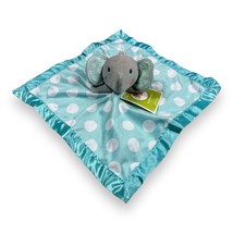 New Circo Target Aqua Blue White Polka Dots Elephant Lovey Security Blanket NWT - £21.08 GBP