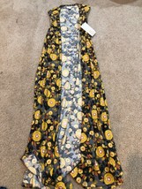 NWT LuLaRoe Size XS Joy Vest Cardigan Dark Gray Red Yellow Floral BNWT Fall - £7.56 GBP