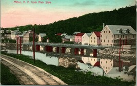 Vtg Postcard  MILTON NH – B. &amp; M. Railroad Station from Maine Side JH Wiley Pub - $13.81