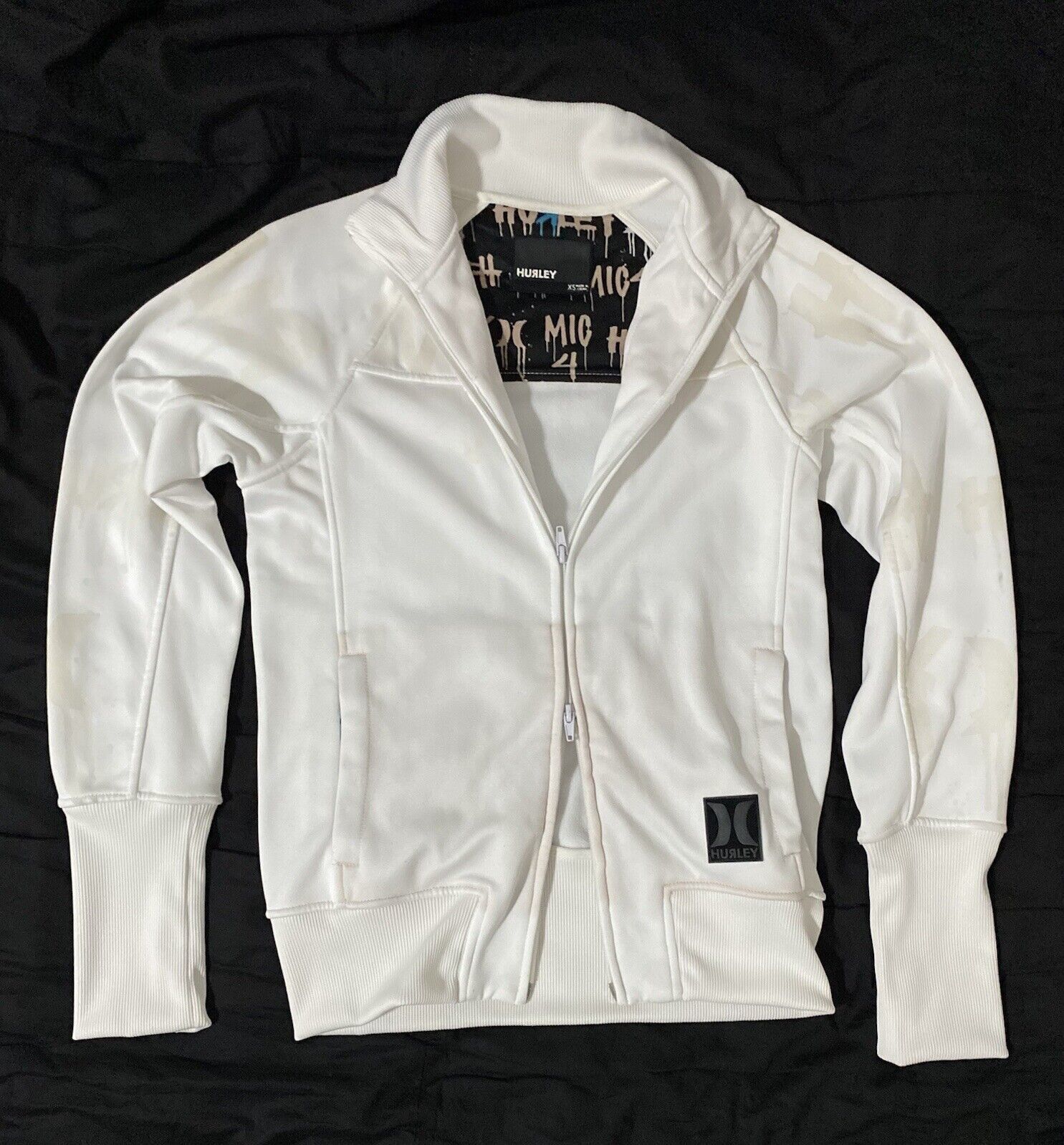 Primary image for Hurley Women's White w Graffiti Lining Jacket XS