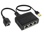 Rj45 Gigabit Ethernet Splitter Switch Cable,Rj45 1 Female To 3 Female 10... - £31.59 GBP
