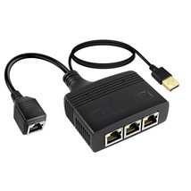 Rj45 Gigabit Ethernet Splitter Switch Cable,Rj45 1 Female To 3 Female 10... - £31.41 GBP