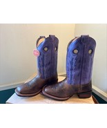 3120 Laredo Womens Bonnie Square Toe Cowboy Boot - 7.0 M - Tobacco/Purple - $2,164.78 MXN