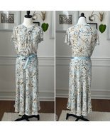 Jones New York 100% Silk Voile Skirt Blouse Set 6 - $1,006.27 MXN