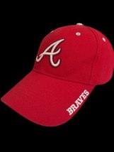Atlanta Braves Red Twins Enterprise Adjustable MLB Baseball Hat Cap Embroidered - £15.49 GBP