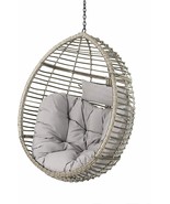 Outdoor Egg Chair Weave Patio Wicker Hanging  Cushion Indoor Gray New - $7,581.45 MXN