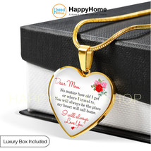 Heart Necklace Mother&#39;s Day Gift For Mom Dear Mom I Will Always Love You -N508 - $37.00+