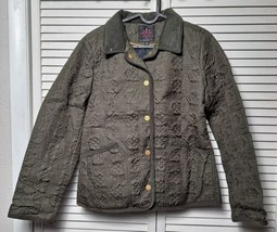 Isaac Mizrahi Live Women&#39;s Embroidered Jacket Size S Quilted O.D. Green ... - $14.99