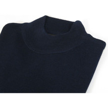 Men PRINCELY Made in Turkey Soft Merinos Wool Sweater Knits Mock 1011-00 Navy image 3