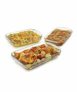 3 Piece Transparent Glass Casserole Baking Dish Set - $196.46 CAD