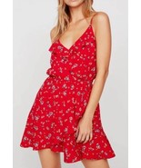 Express Floral Ruffle Wrap Cami Dress Size Small - £11.37 GBP