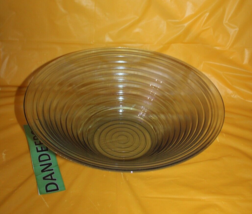 Vintage Blue Depression Glass Swirl Pattern Medium Round Serving Mixing Bowl - £31.06 GBP