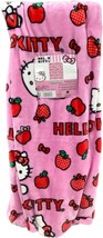 Hello Kitty Cloud Throw Blanket - Apples &amp; Strawberries, 60&quot;x70&quot; - £50.25 GBP