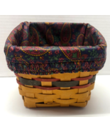 Longaberger Vintage Slanted With Paisley Liner Finder&#39;s Keepers 1998 Basket - €17,01 EUR