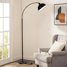 Arc Floor Lamp Vintage Standing Adjustable Living Room Reading Black Mid Century - £46.64 GBP