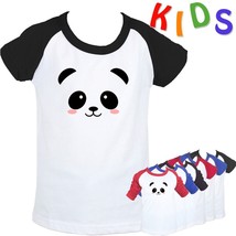 Cute Banksy Panda Pink Face Graphic Tee Kids Boys Girls T-Shirt Childs Tops Gift - £13.20 GBP