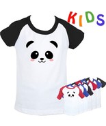 Cute Banksy Panda Pink Face Graphic Tee Kids Boys Girls T-Shirt Childs T... - £13.89 GBP