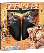 NEW Gonher Dual Cowboy Classic Diecast Gun & Holster Made in Spain - $39.60