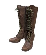 Women&#39;s Crush By Durango Boots Sz 7 Tall Lace-up Boots Steampunk Mint Co... - $124.11 CAD