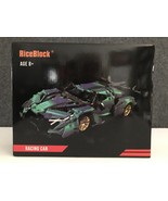 RiceBlock Sports Car Building Block Kit Geen/Black 1300+ Pieces New In Box - $55.76