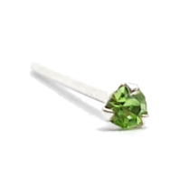 Perno de nariz Tiny Peridot Gemstone Tri Claw Set 22 g (0,6 mm) Plata 925 L... - £3.81 GBP