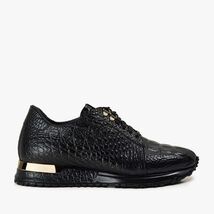 The Bomba Black Crocodile Leather Men Sneaker image 3