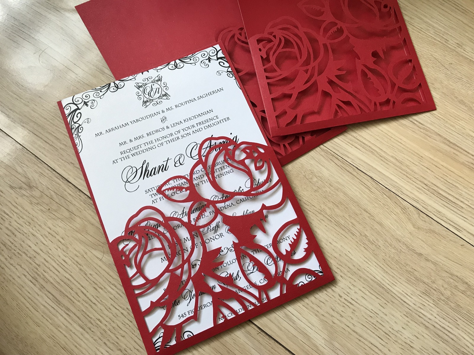 50pcs Red Pocket Invitation cards,Invite cover,Wedding Invitation,many colors - $58.60
