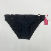 Xhilaration Cheeky Bikini Bottom Black Side Rings Women’s Medium New - £7.64 GBP