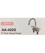1Set Commercial Bar 4&quot; Deck Mount Faucet W/5&quot; Gooseneck Spout #AA-422G (... - $1,507.73 MXN