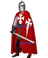 Knight Cloak Cape Tabard Tunic Surcoat Crusader Costume Hooded LARP` new... - £259.30 GBP