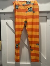  LULAROE LLR TALL&amp;CURVY 2 ORANGE&amp; LIGHT ORANGE WITH FRANKENSTEIN #682 - £32.32 GBP