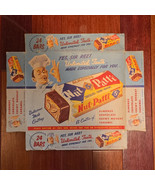 Nut Patti Almonds Chocolate Chewy Nougat Caramel Folded Empty Box 1950&#39;s Ad - $34.22