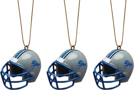 Detroit Lions NFL DLI-044 Helmet Ornament Set of 3 Grey - $21.78