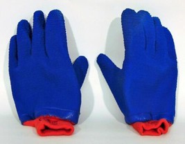 2 Pair Tear Resistant Cotton Knitted Polyco Blue Grip Knit Wrist Work Gl... - $7.61