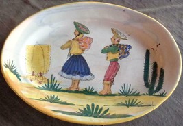 Vintage Hand Crafted Terra Cotta Pottery Platter - Peru - Beautiful - Needs Tlc - £23.18 GBP