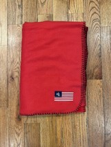 Vintage Retro Ralph Lauren Polo Red 48 X 68 Plush Throw Blanket American... - £18.78 GBP