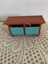 Fisher-Price Loving family bench with baskets dollhouse furniture 2006 - $10.14