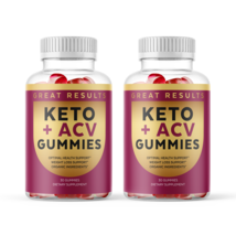 2 Pack Great Results Keto ACV Gummies Max Strength Advanced Formula - £48.09 GBP