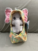 Disney Parks Animal Kingdom Baby Elephant in a Hoodie Pouch Blanket Plush Doll