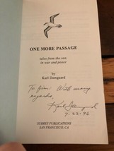 AUTOGRAPHED One more passage: Tales from the sea in war and peace 1st Ed... - £19.38 GBP