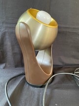 Eyeball Lamp Insta Sensor Space Ball Lamp Brown Touch Table Lamp 70s - $124.99